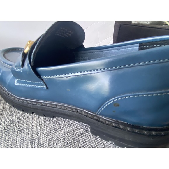 Steve Madden Chunky Lugged Sole Blue Mistor Loafer Women's Shoe Size 8 - Picture 13 of 16
